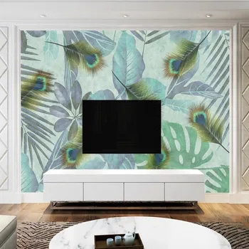 

Milofi custom large wallpaper mural 3d green plant living room bedroom background wallpaper mural