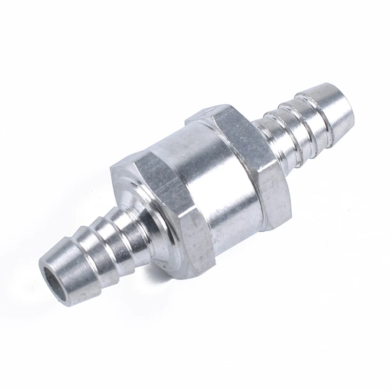2PCS Aluminum Alloy Silver 6mm 8mm 10mm 12mm Car Gasoline Diesel Fuel One-way Check Valve