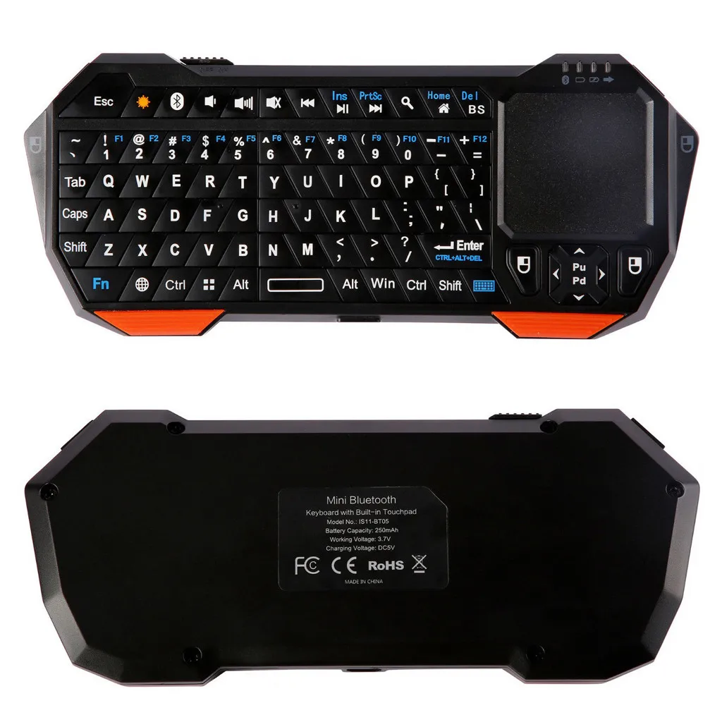 Портативная высокочувствительная умная клавиатура беспроводная клавиатура Мини Bluetoth клавиатура с сенсорной панелью для Windows Android IOS