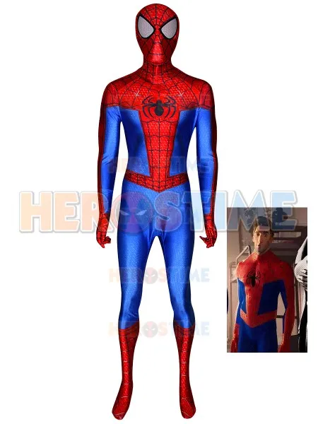 

Spiderman Into the Spider Verse Peter Parker Costume Spandex 3D Print Spiderman Zentai Suit Halloween Costume for Adult Kids