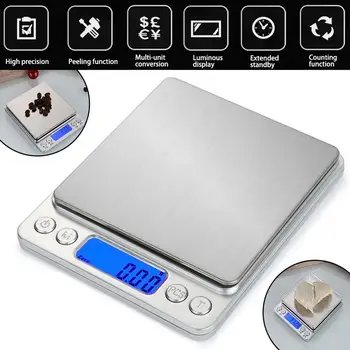 

500/0.01g 3000g/0.1g LCD Portable Mini Electronic Digital Scale Pocket Box Post Kitchen Jewelry Weighing Scale
