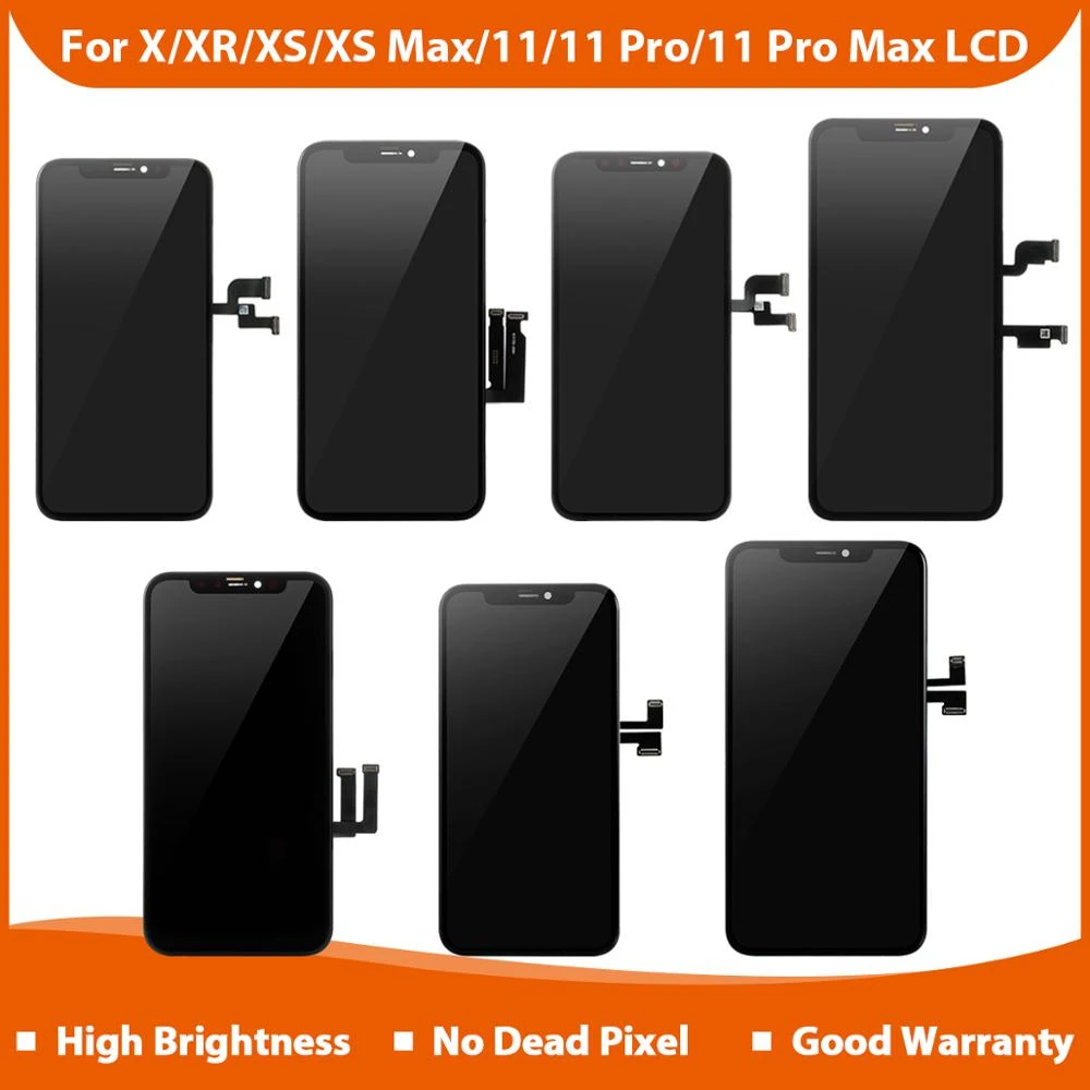 10 Piece/Lot High Quality Grade AAA+ Touch Digitizer Screen LCD For iPhone X XR XS 11 Pro Max Display Assembly the best screen for lcd phone black