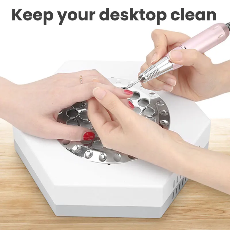 

DIY Salon Professional 80W Powerful Nail Vacuum Cleaner Manicure Machine Suction Nail Dust Collector For Dust Collecting Nails