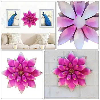 

Iron Floral Wall Decoration Flower Wall Art Decoration For Indoor Outdoor Artificial Flower Garden Iron Flower Decoration