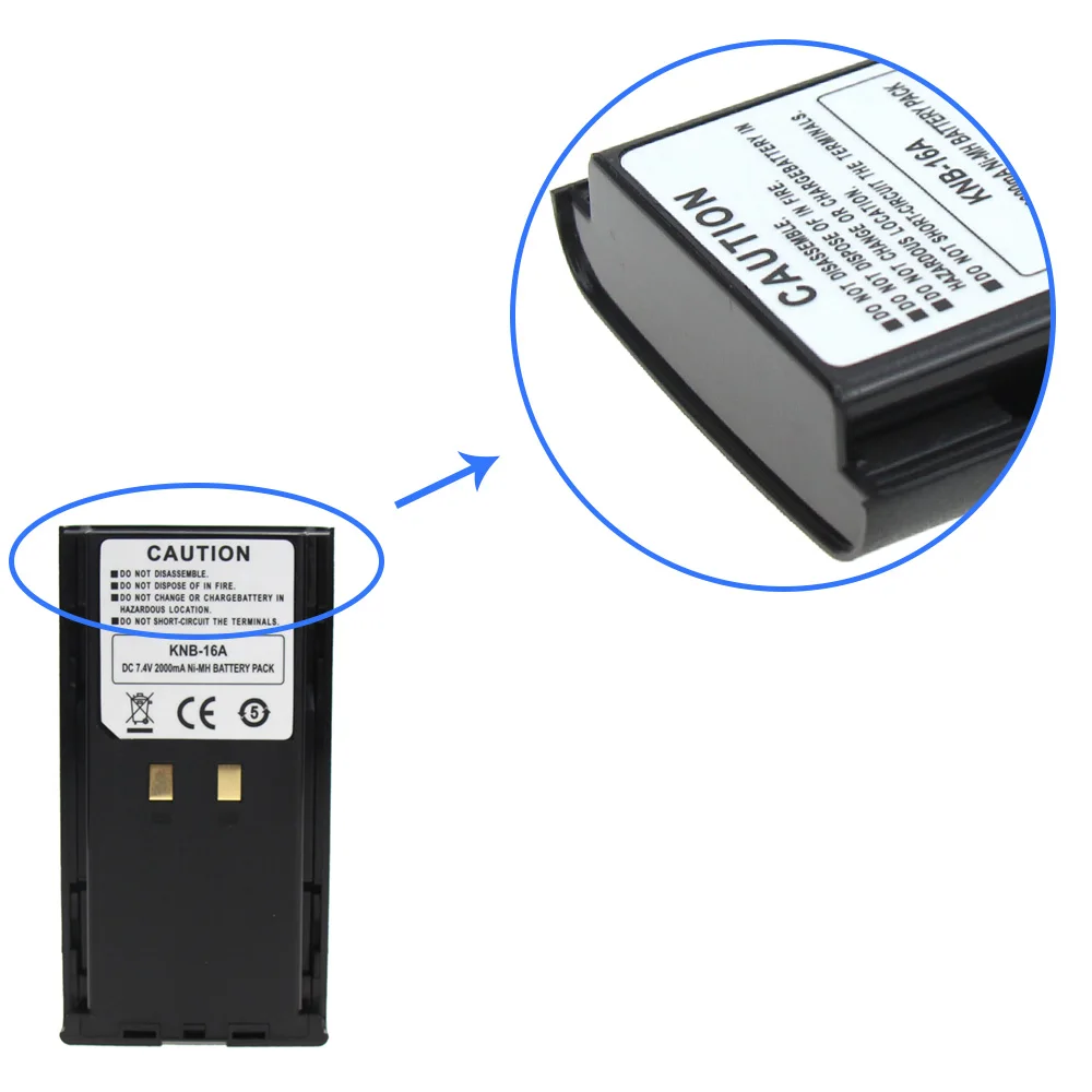 KNB-17A 1500mAh Battery For Kenwood TK190 TK290 TK390 TK480 TK481 Walkie