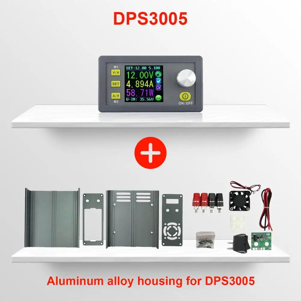 DPS3005 and case-A1 RD DPS3005 Постоянное Напряжение Ток понижающий Программируемый Модуль питания понижающий преобразователь напряжения цветной ЖК-вольтметр - Цвет: DPS3005 and case-A1