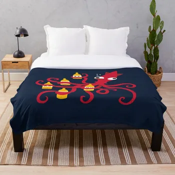 

Drunk Squid Blanket Wool Flannel Plush Blanket Bedspread For office Sherpa Blanket Couch Quilt Cover Travel