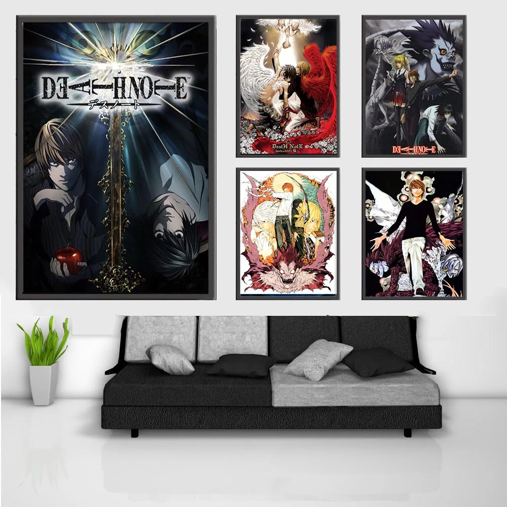 

Home Decoration Printed Wall Artwork Canvas Painting Death Note Anime Abstract Nordic Style Posters for Children Room