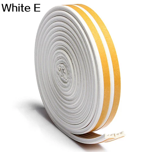 5M Window Door Excluding Draft Strip Self Adhesive Anti-Collision Sticky Seal Window Hardware Sticky Seal Strip Window Windproof - Цвет: White E