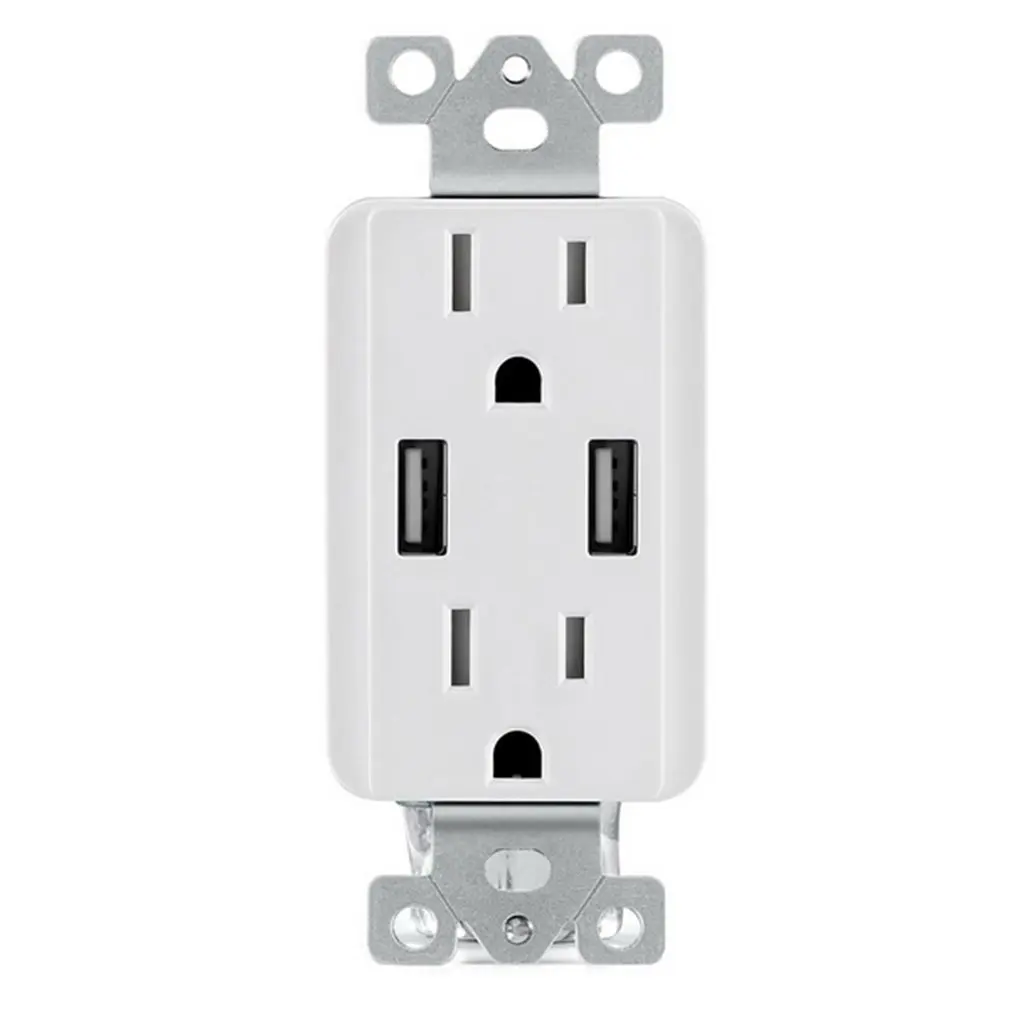 2.4A USB стандарт США настенная розетка американский стандарт портативная 15а американская запасная розетка с тремя отверстиями