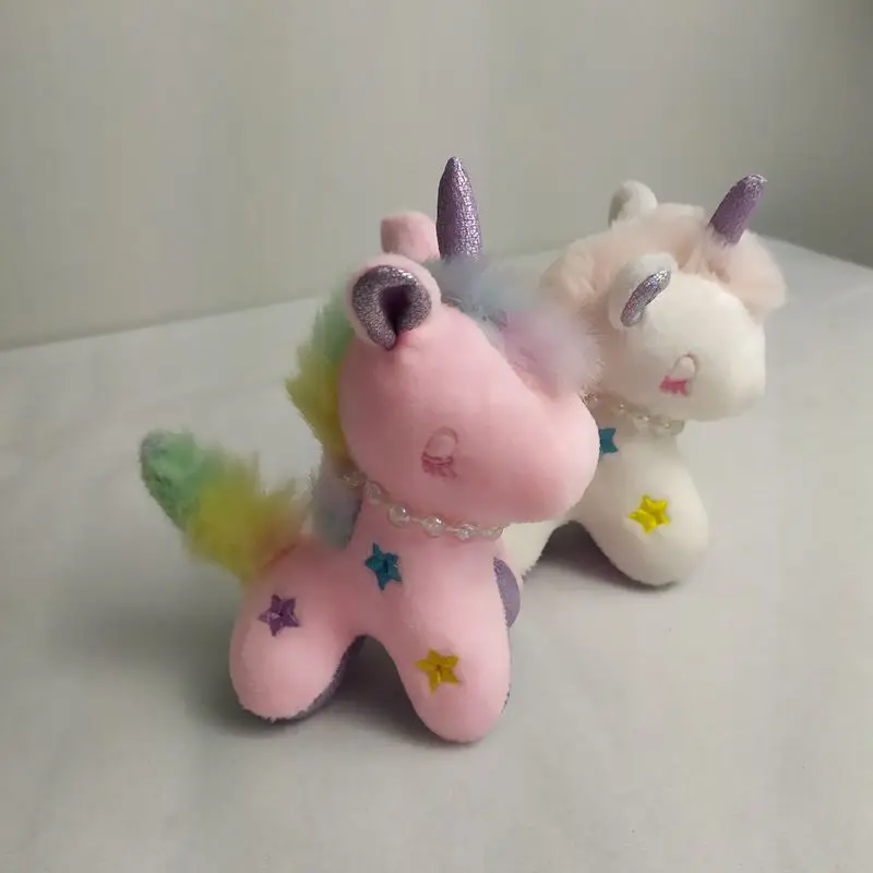 

FXM cute unicorn character plush Keychain creative animation used Yuan pendant plush toy mobile phone Keychain