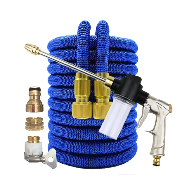 Expandable Magic Watering Hose Pipe High-Pressure Car Washer Foam Pot Tools Adjustable Water Gun Flexible Home Garden Cleaning 