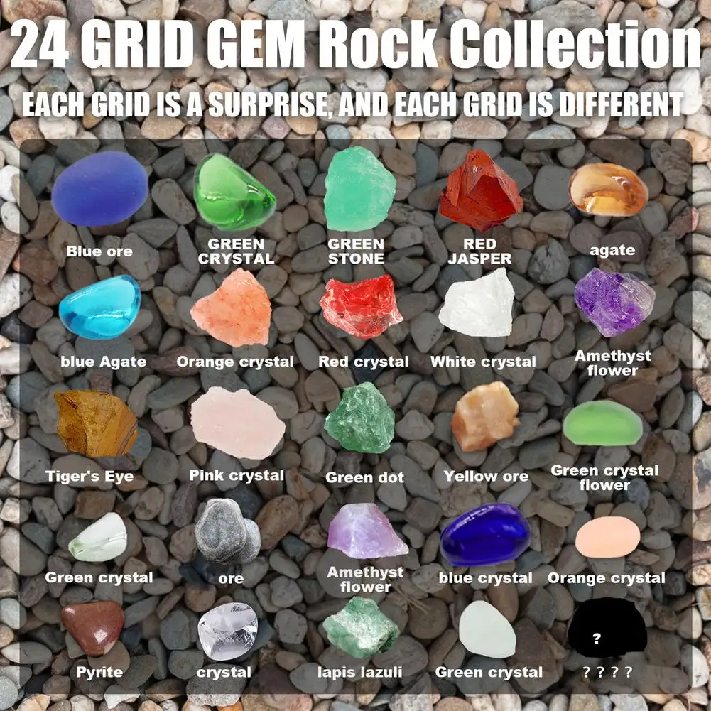 Rock Collection Calendrier de lAvent pour enfants avec 24 pierres p