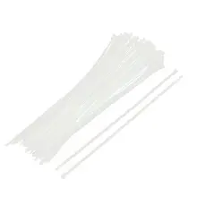 100 шт. Белый Нейлоновый сетевой шнур застежка-молния кабельный галстук 7,2 мм x 500 мм