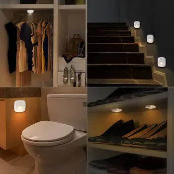 

Led Under Cabinet Light Motion Sensor Wardrobe Light Auto On / Off Rechargeable Night Lamp For Cupboard Closet Kitchen Stairs