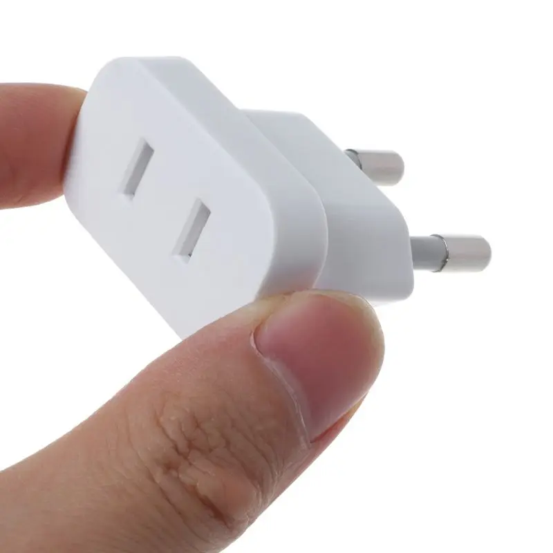 4MM US Jack to EU Plug Outlet Travel Charger Power Socket Adapter USA to Europe European Regulation Charging Converter Plug 4MM US Jack to EU Plug Outlet Travel Charger Power Socket Adapter USA to Europe European Regulation Charging Converter Plug