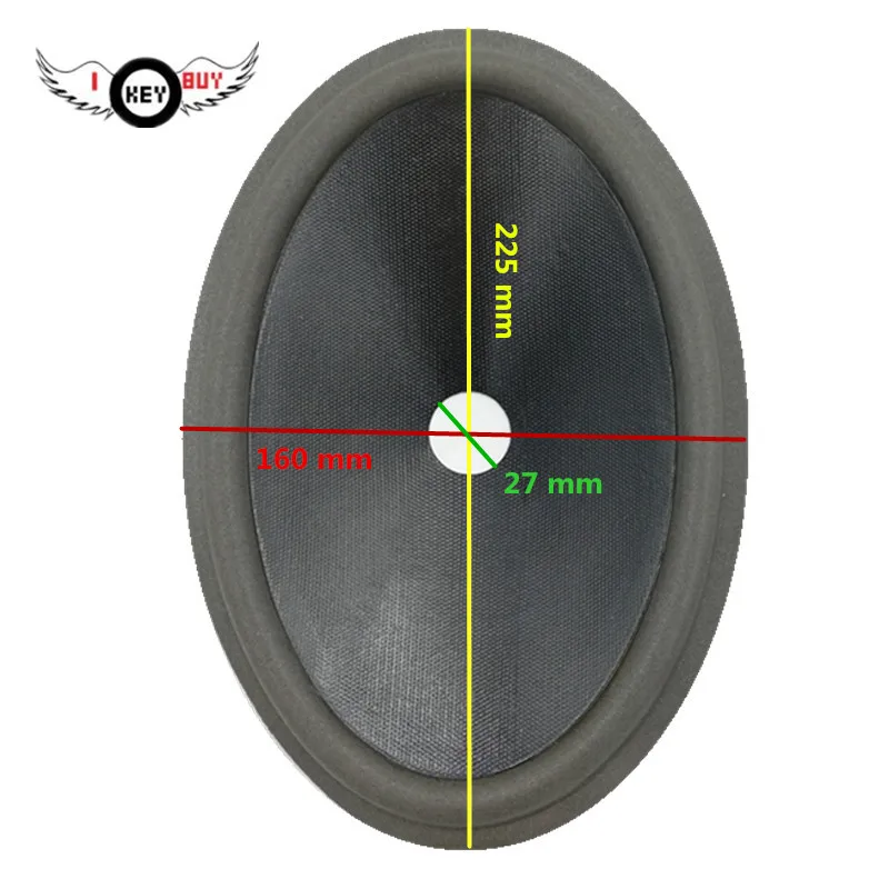 

I KEY BUY 10pcs/lot Wholesale 6x9" Inch Woofer Speaker Oval Foam Edge Surround Glum Paper Cones Free Shipping