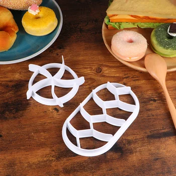 

4pcs Round Oval Classic Bread Press Molds Fan Shaped Dough Cookie Baking Tools