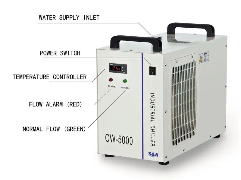 

JNHXSK CW5000 water chiller Industry Air Water Chiller for laser engraving and cutting machine 1080 1390 CO2 cooling way