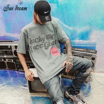 

Kanye West Hip Hop Oversize Men And Women T Shirt Tour Commemorative Printed Retro Loose Harajuku O- Neck Short Sleeve T-shirt