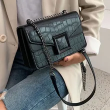 Женские сумки через плечо из искусственной кожи с узором «крокодиловая кожа», маленькая сумка через плечо, женские роскошные дамские сумочки и кошельки с цепочкой