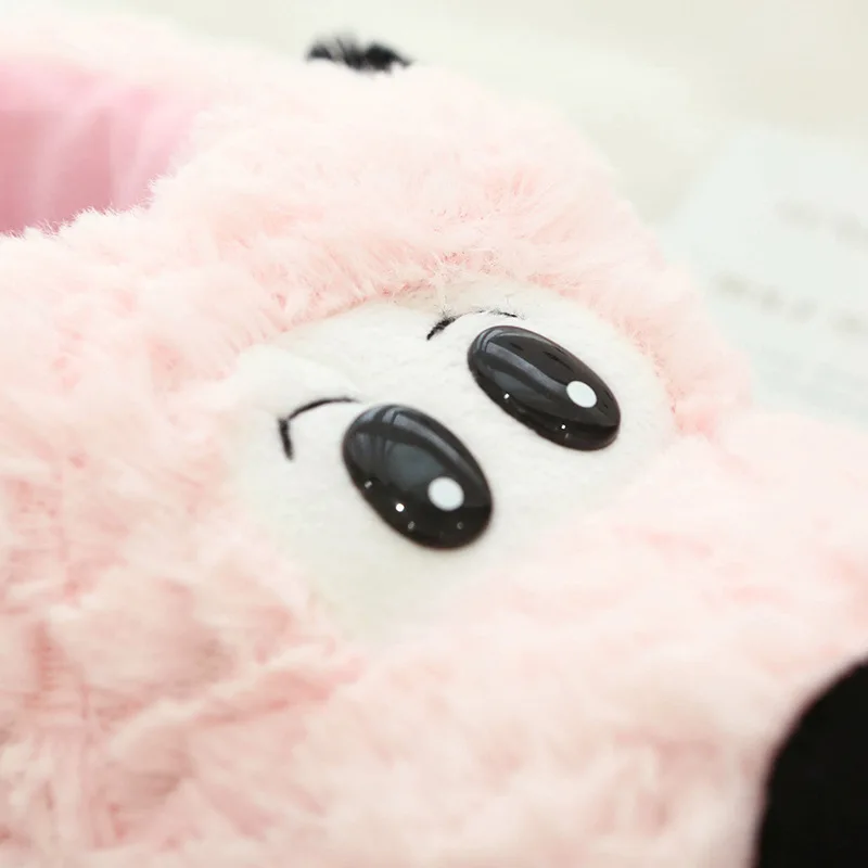 Pink Dog Unisex Cute Funny Shoes Men Women Custom Slippers Special Fur Slippers Winter Slippers Home Slippers Children Indoor