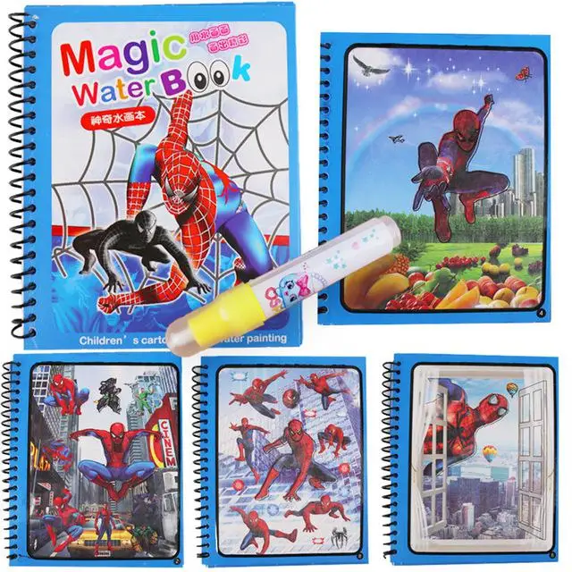 G 1PCS Montessori Coloring Book Doodle& Magic Pen Painting Drawing Board Magic Water Drawing Book For Kids Toys Birthday Gift - Цвет: G