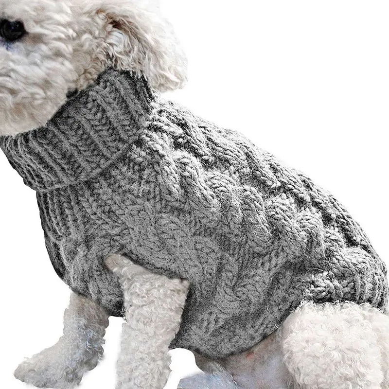 1 шт., зимний свитер для собак, одежда для маленьких собак, свитер со щенком для домашних собак, вязаная крючком ткань, Рождественский свитер для собак, украшение