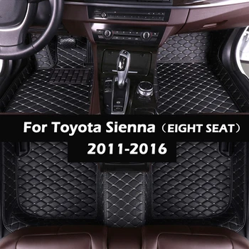 

MIDOON leather Car floor mats for Toyota Sienna（EIGHT SEAT）2011 2012 2013 2014 2015 2016 Custom auto foot Pads automobile