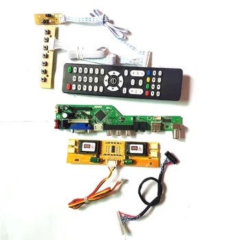 

For HT190WG1-600/601 Remote+Inverter+keyboard 4CCFL 30Pin LVDS LCD display panel VGA HDMI AV USB T.V53 controller board DIY kit