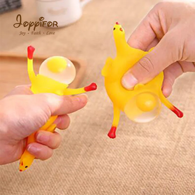 

New Sale Squishy Animal for Children Adult Toys Anti Stress Reliever Fun Gift Yellow Chicken Joke Toy Ball Egg Squeeze Soft Toys