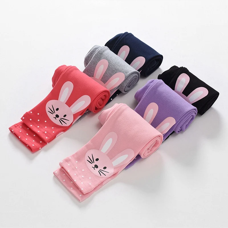 

Kid 6Autumn Toddler Baby Girls Kids Skinny Pants Warm Leggings Girl Cartoon Rabbit Stretchy Elastic Pants Soft Cotton Trousers