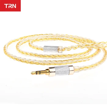 TRN 8 rdzeń posrebrzany kabel słuchawki hi-fi MMCX 2Pin złącze wykorzystanie dla TRN V90 BA5 V10 V20 V60 V30 TRN V80 IM1 IM2 X6 tanie i dobre opinie CN (pochodzenie) Kable do słuchawek 1 2 m TC Cable 8 Core Silver Plated Copper cable 2 5mm 3 5mm 4 4mm MMCX 2PIN(0 75mm and 0 78mm)