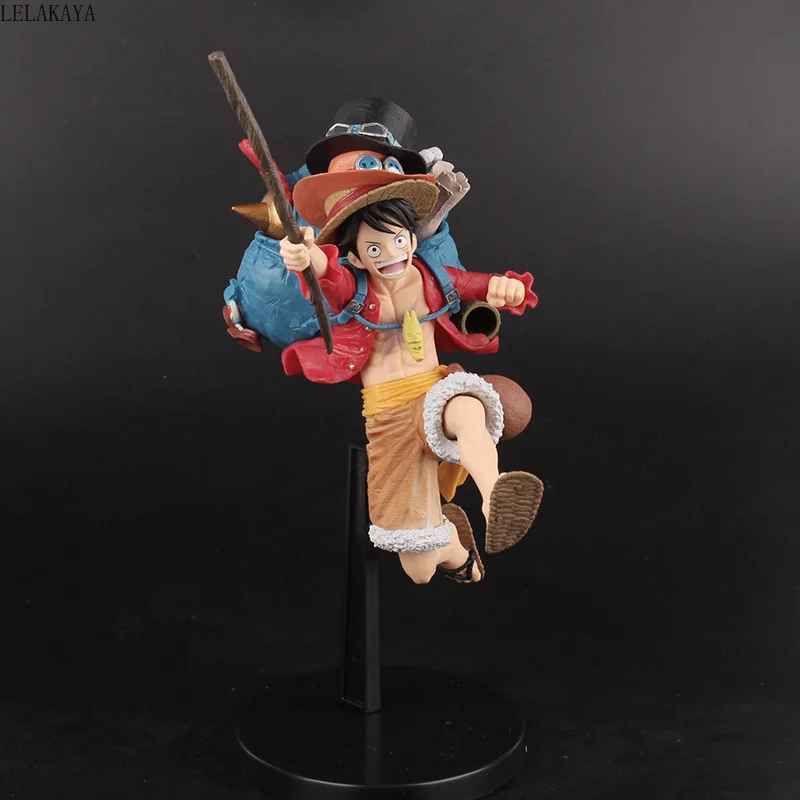 Аниме One Piece Monkey D Luffy Portgas Ace Sabo бегущая модель рюкзака ПВХ экшн-фигурка
