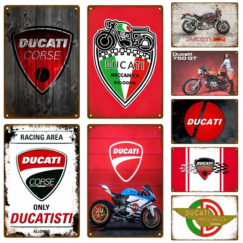 Винтажный настенный постер Ducati винтажный Ретро Декор для дома и ресторана