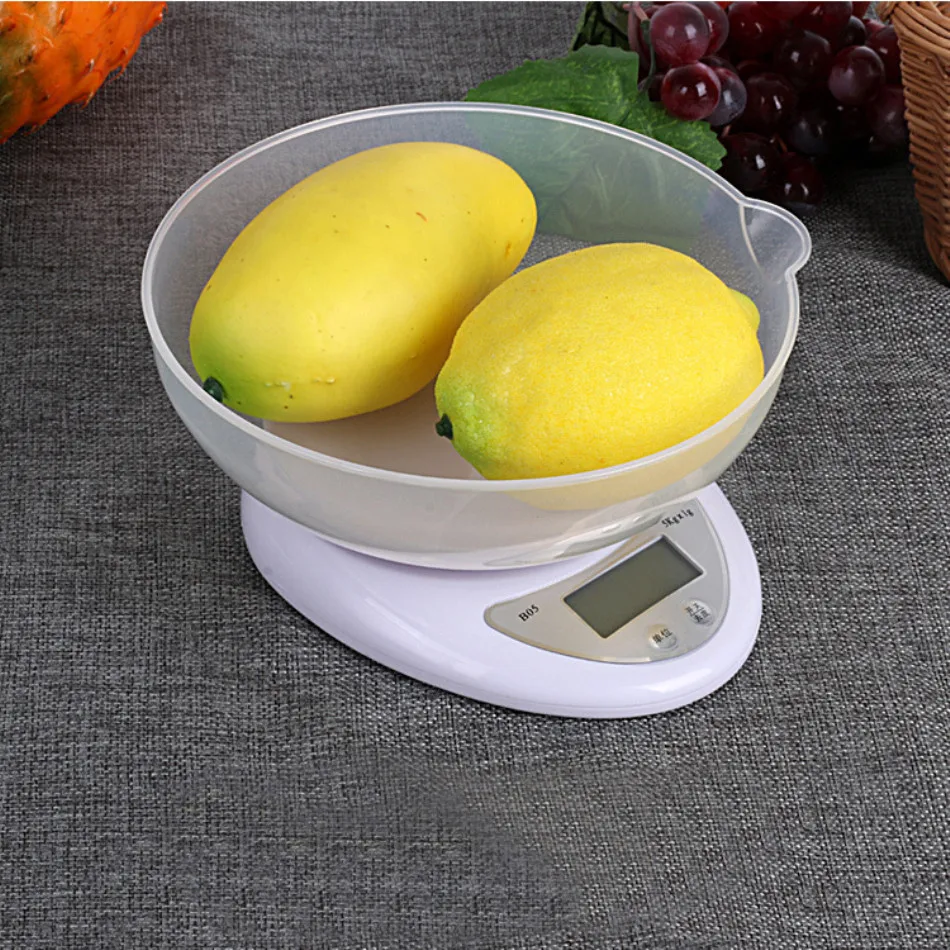 Portable Digital Kitchen Scales 5kg 1g LED Electronic Food Scales Weight Scales Balance Measuring кухонные весы