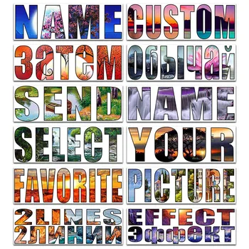 

Full Round Diamond mosaic photo name custom Full Square Diamond painting Cross stitch Letter 5D DIY Diamond embroidery scenery 1