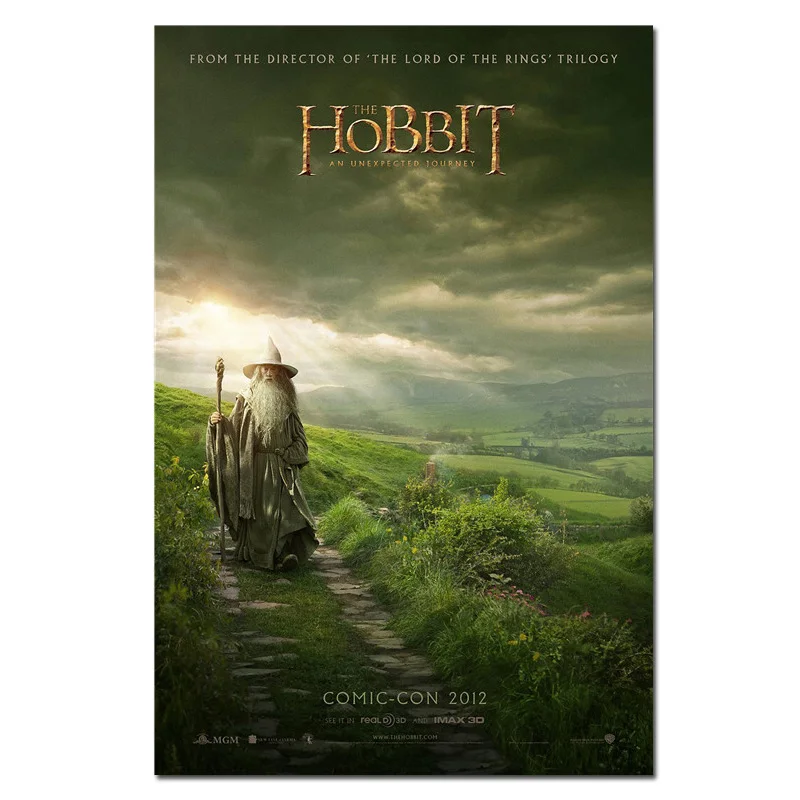 Постер Hobbit часть 1 фильм Шелковые Плакаты печатает изображение 16x24 24x36 дюймов домашний декор кафе бар Gandalf ткань стены искусства