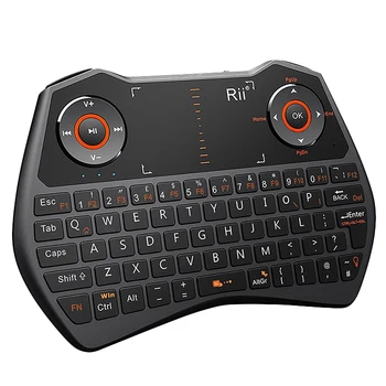 

Rii I28C 2.4G Mini Wireless Keyboard for Laptop/Smart TV with Touchpad Backlight Ergonomic Design Multitouchpad Qwerty Keyboard
