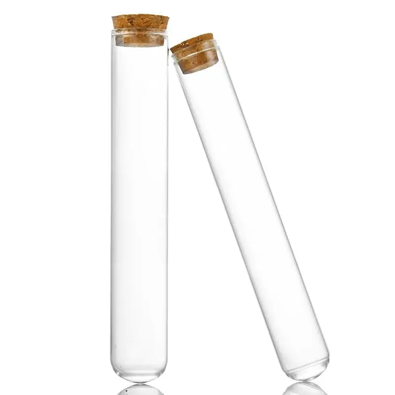 5pcs Home Decor Vases Glass Flower Display Cloche Bell Jar Glass Bottle With Cork Base Dust Cover Display Immortal Flower Box 4