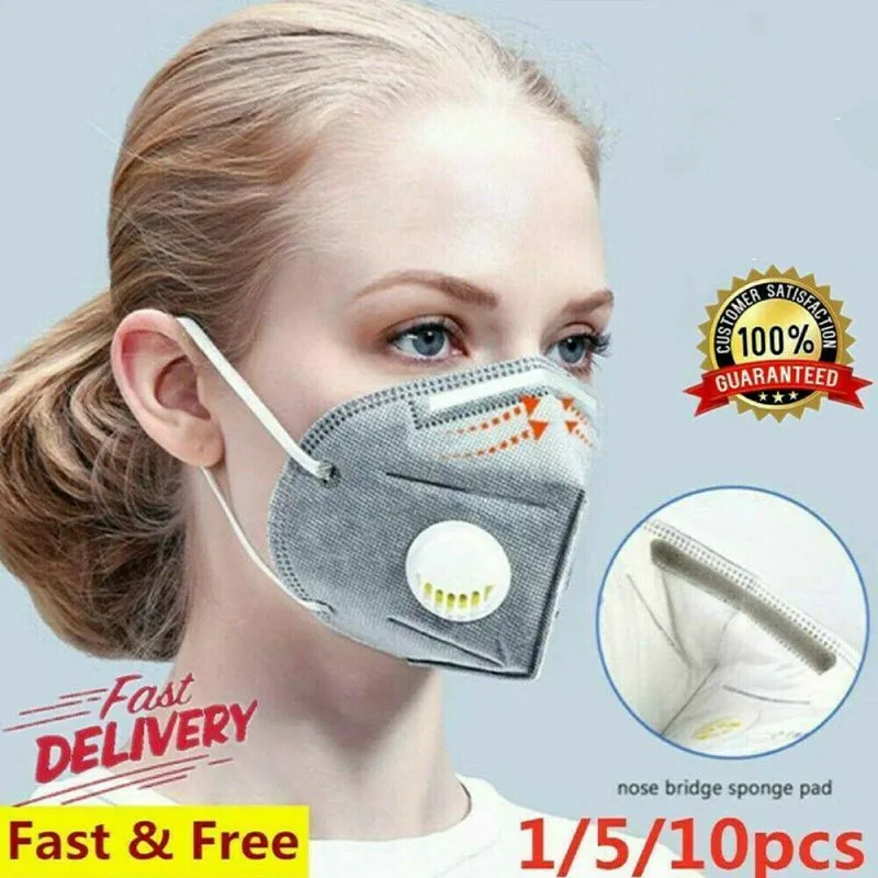 

1PCS Protective Respirator Face Mask Grade with Breathing Valve