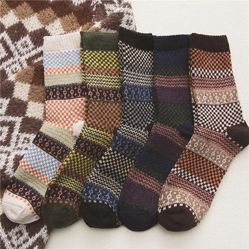 Japanese Style Autumn Winter Men Wool Socks Fashion Soft Thick Socks Men Cashmere Casual Rabbit Wool Mixture Yarn Warm Socks