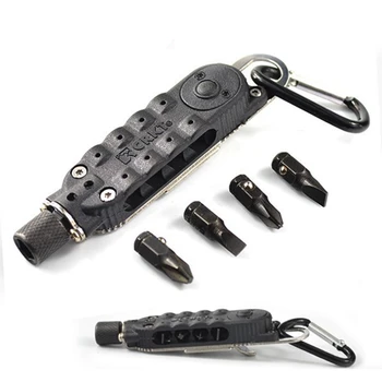 

LED Light Multifunction Small Screwdriver Sets Mini EDC Tools Pocket Keychain Screwdriver With Slot Hex Screwdriver