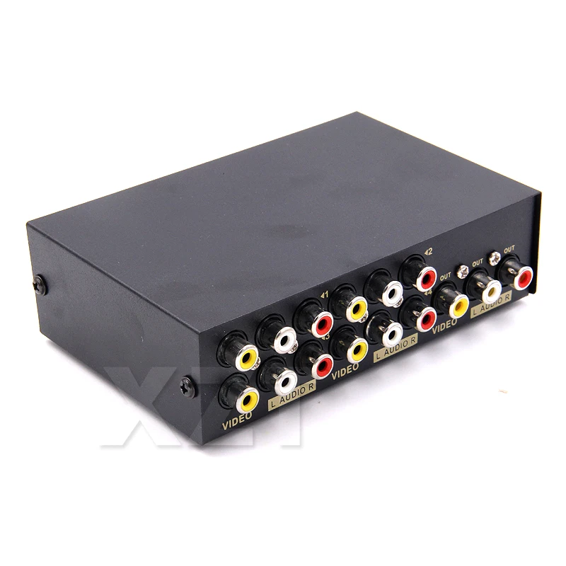 2/4/8 Ports AV Signal Inputs Composite RCA AV Swithcer Audio Video Selector Switch For STB DVD HDTV Television Game Player
