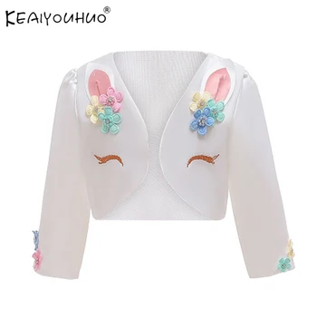 

Kids Outerwear Coat For Girls Clothes Autumn Girls Long Sleeve Cardigan Children Shawl Small Jacket For Girls Unicorn Jacket