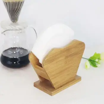 

1PC Filter Paper Holder Bamboo Hand-made Coffee Filter Paper Holder V60 Cone Fan-shaped Filter Paper Universal Kitchen Supplies