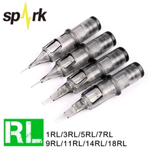10 шт./партия SPARK Smoke серый картридж Иглы для татуировки Круглый лайнер#10 0,30 мм agujas Иглы для татуировки Картридж ручка машины