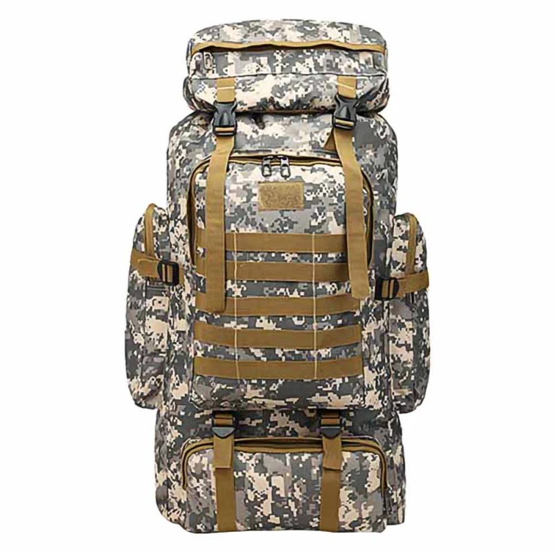 

80L Large Capacity Outdoor Climbing Mountaineering Backpack Military Tactical Pack Rucksack Hunting Shooting Camping Bag Daypack