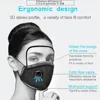 Reusable Washable Face Masks with10 Replaceable Pm2.5 Filter Mouth Mask Dust Windproof Cotton Valve Respirator with Goggles Mask 2