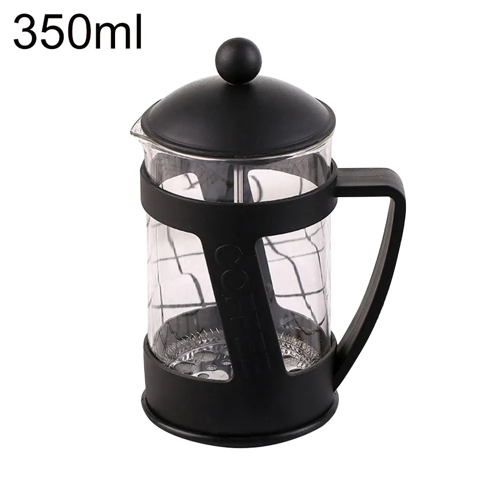 Ручной стеклянный пластиковый домашний Френч-пресс для приготовления кофе чайник фильтр чайник хороший - Цвет: 350ml